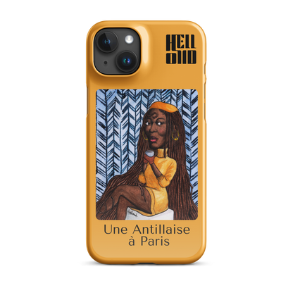 iPhone Coque d’Art Coloré • Une Antillaise à Paris ( jaune )