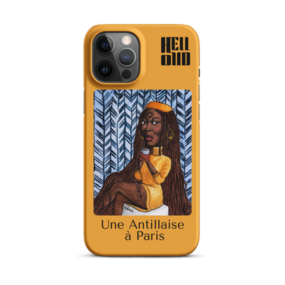 iPhone Coque d’Art Coloré • Une Antillaise à Paris ( jaune )